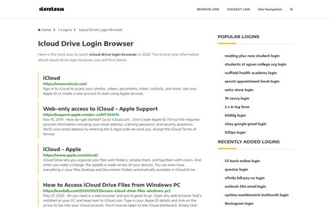 Icloud Drive Login Browser ❤️ One Click Access - iLoveLogin