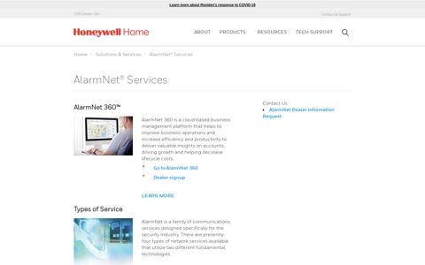 AlarmNet Services | Honeywell Home Pro Security by Resideo ...