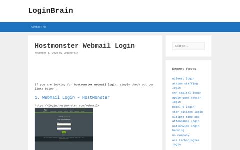 Hostmonster Webmail - Webmail Login - Hostmonster
