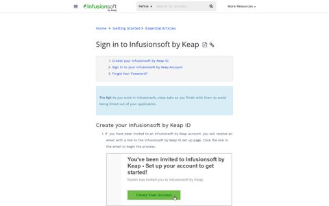 Sign in to Infusionsoft by Keap | Infusionsoft