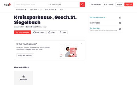 Kreissparkasse , Gesch.St. Siegelbach - Banks & Credit ... - Yelp