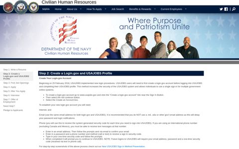 Create Login.gov and USAJOBS Profile - Civilian Human ...
