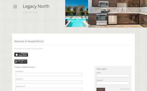 Legacy North - the Resident Portal App