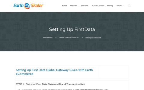 Setting Up FirstData - Earth Skater