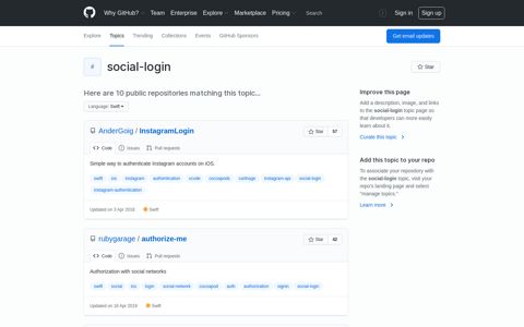 social-login · GitHub Topics · GitHub