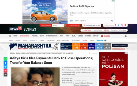 Aditya Birla Idea Payments Bank to Close Operations ...