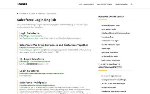 Salesforce Login English | Allgemeine Informationen zur Anmeldung
