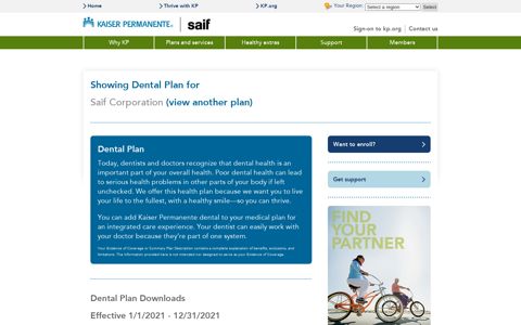 Kaiser Permanente® | Dental Plan | SAIF Corporation