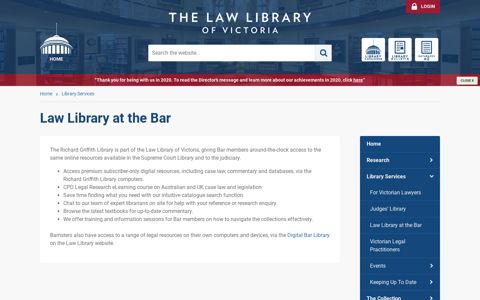 Law Library at the Bar | The Law Library of Victoria