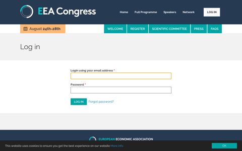 Log in | EEA Congress