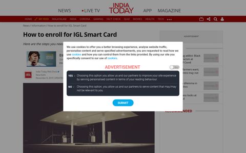 How to enroll for IGL Smart Card - Information News