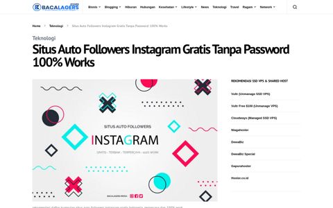 Situs Auto Followers Instagram Gratis Tanpa Password 100 ...