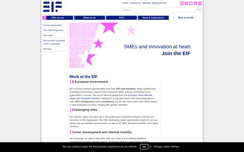 Work at the EIF - European Investment Fund