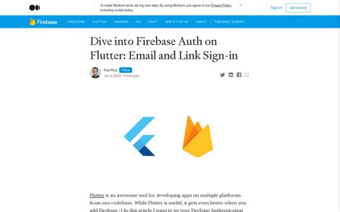 Dive into Firebase Auth on Flutter: Email and Link Sign-in | by ...