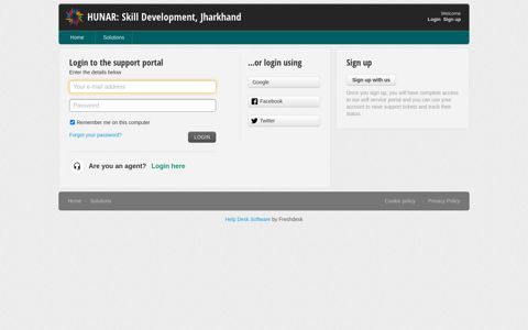 Login to the support portal - HUNAR: Skill Development ...
