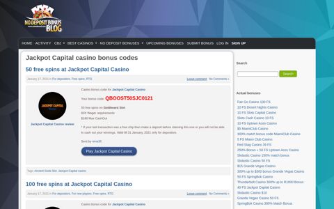 Jackpot Capital casino No Deposit Bonus Codes 2020 #1