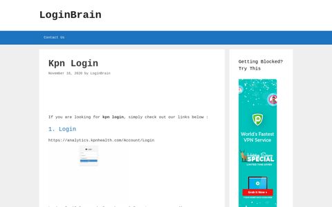 Kpn Login - LoginBrain