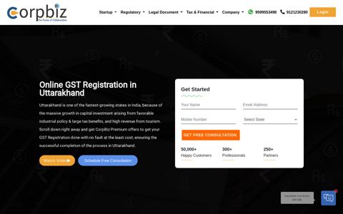 Online GST Registration in Uttarakhand - Corpbiz
