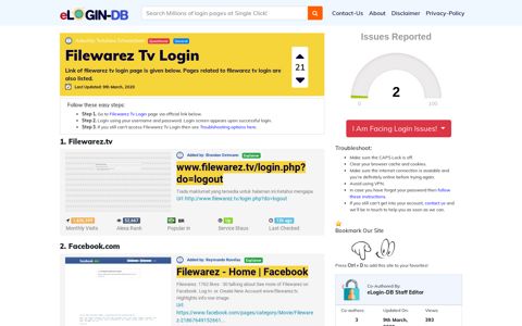 Filewarez Tv Login - A database full of login pages from all ...