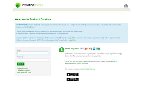 resident portal - Invitation Homes - securecafe.com