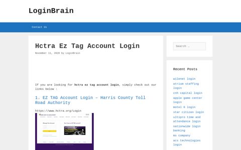 hctra ez tag account login - LoginBrain