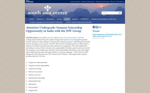 Attention Undergrads: Summer Internship Opportunity in India ...