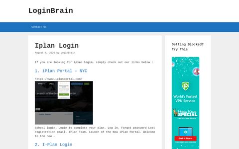 Iplan - Iplan Portal - Nyc - LoginBrain