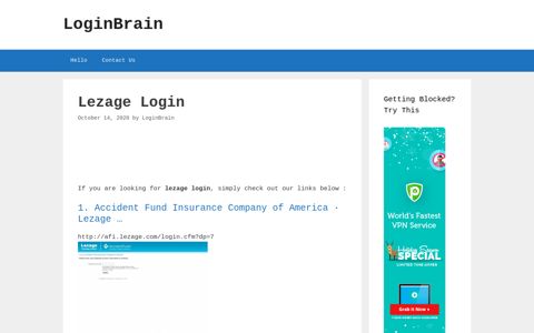 lezage login - LoginBrain