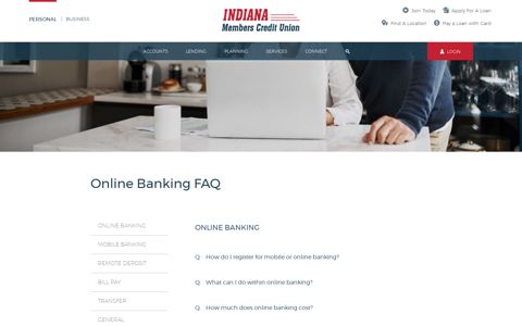 Online Banking FAQ › Indiana Members Credit Union