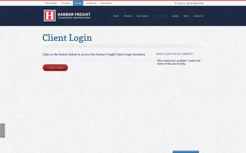 Client Login | Harbor Freight Transport