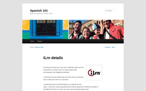 iLrn details | Spanish 101 - UBC Blogs