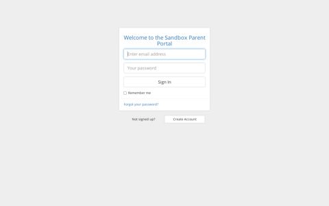 Sandbox Parent Portal - Sandbox Software