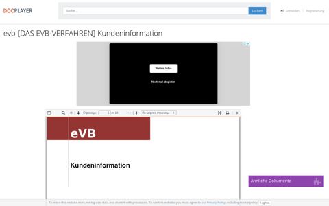 evb [DAS EVB-VERFAHREN] Kundeninformation - PDF ...
