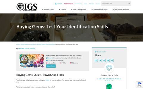 Buying Gems: Test Your Identification Skills - International ...