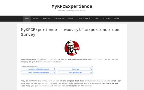 MyKFCExperience – www.mykfcexperience.com Survey