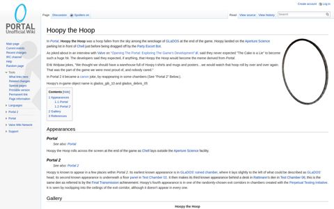 Hoopy the Hoop - Portal Wiki