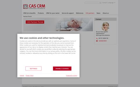 CAS Partner Portal ‒ for CRM partners only
