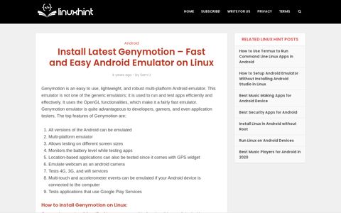 Install latest Genymotion – Fast & Easy Android Emulator on ...