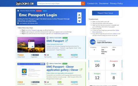 Emc Passport Login - Logins-DB
