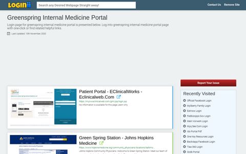 Greenspring Internal Medicine Portal