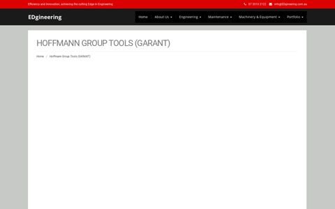 Hoffmann Group Tools (GARANT) – EDgineering