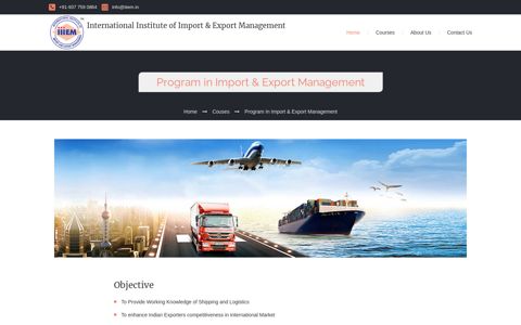 Program in Import & Export Management - iiiEM Export Import ...