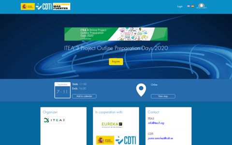 ​​ITEA 3 Project Outlin​e Preparation Days 2020 | CDTI