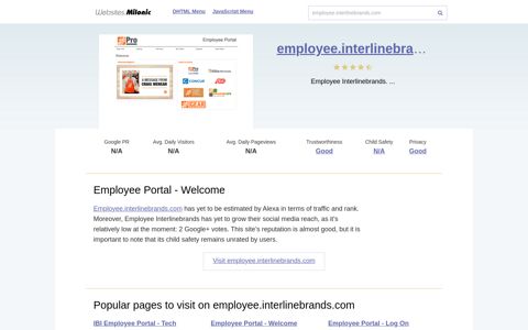Employee.interlinebrands.com website. Employee Portal ...