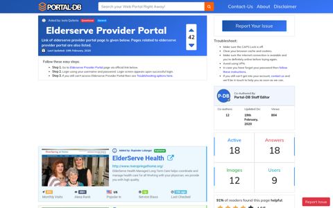 Elderserve Provider Portal