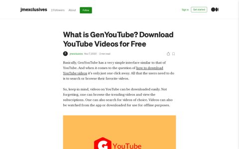 What is GenYouTube? Download YouTube Videos for Free ...