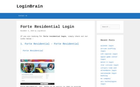 Forte Residential - LoginBrain