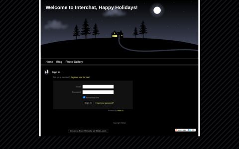 Login - Welcome to Interchat, Happy Holidays!