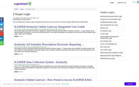 E Kasper Login KASPER-Kentucky Online Gateway ...