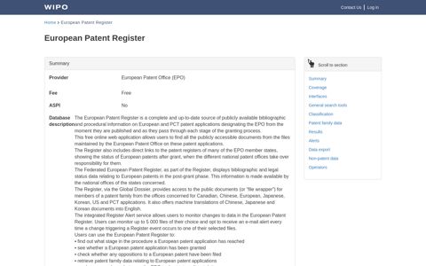 European Patent Register | WIPO Inspire